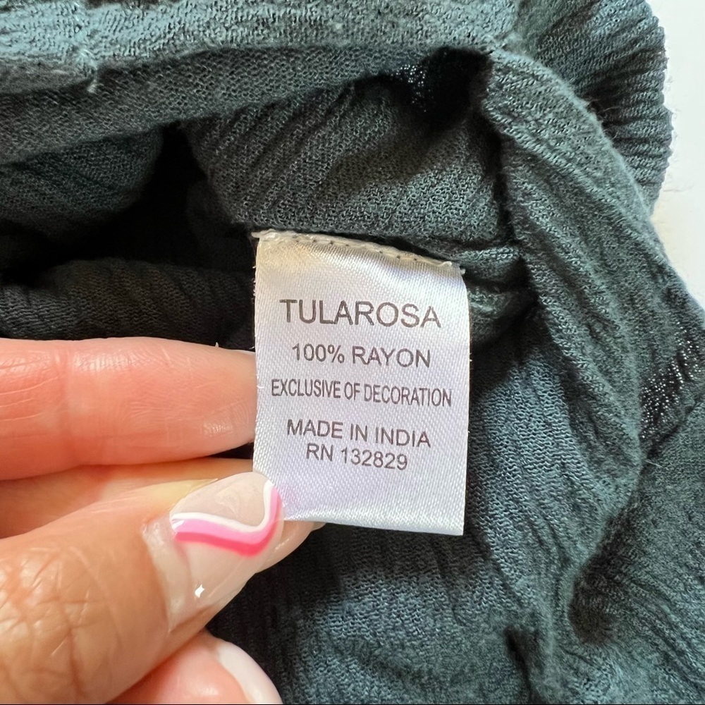 Tularosa Tunic Top Long Sleeve Wyatt in La' Rochelle Blue Teal Sz M - Picture 10 of 11